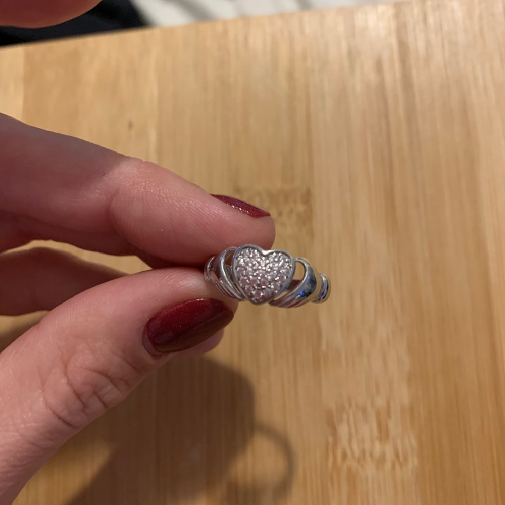 Sterling silver claddaugh ring